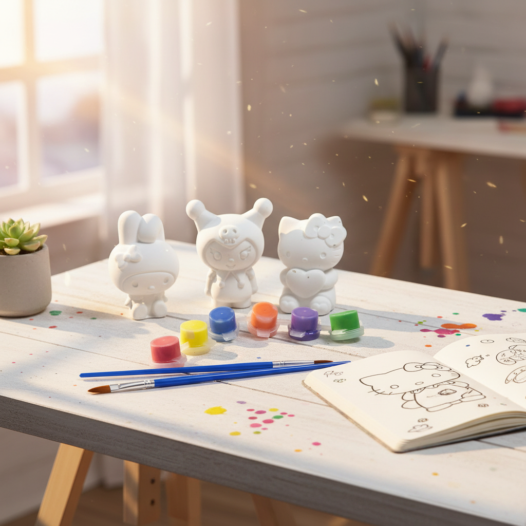 SANRİO KUROMİ, HELLO KİTTY, MYMELODY 3 MODEL KARIŞIK BOYAMA SETİ